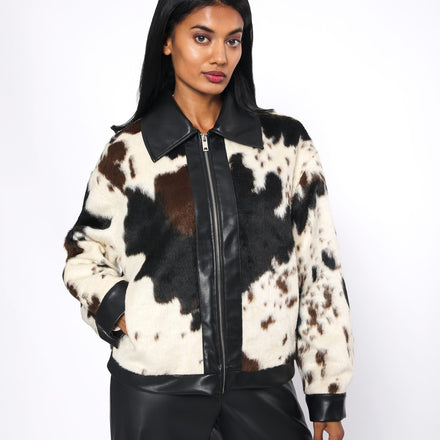 Casaco em escapele de vaca