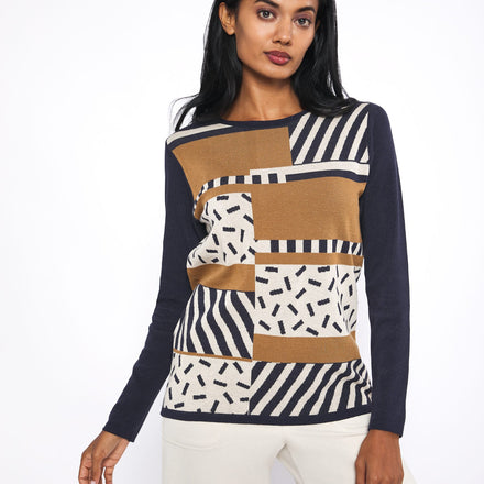 Camisola com riscas e lampas